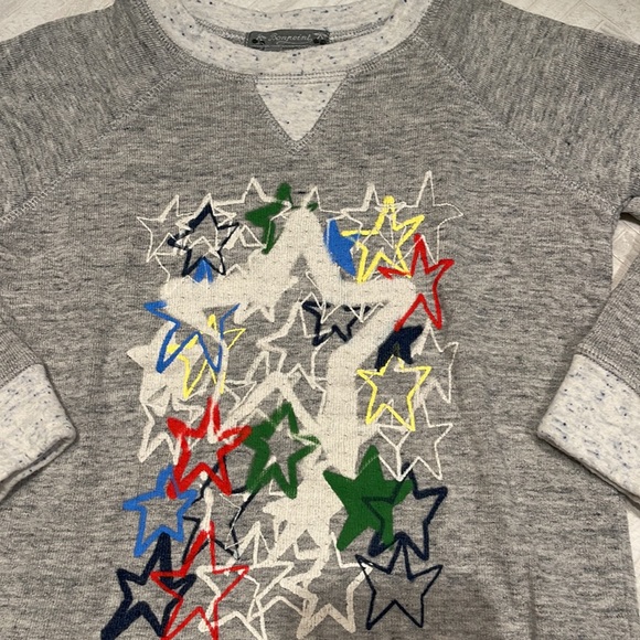 Bonpoint star gray marked sweatshirt, size 4 - Picture 2 of 7